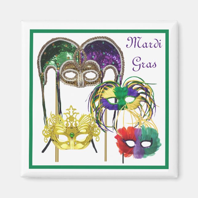 Mardi Gras Masken 1 Magnet (Vorne)