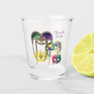 Mardi Gras Masken 1 Schnapsglas