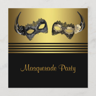 Mardi Gras-Masken- Maskenball-Party Einladung
