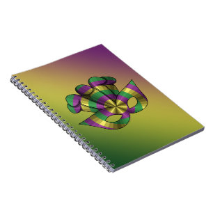 Mardi Gras Masken Notizbuch Notizblock