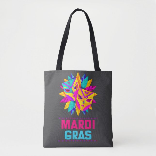 Mardi Gras Masken-Tragetasche Tasche (Vorderseite)