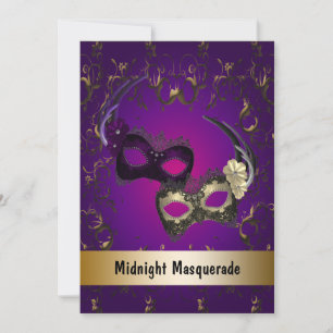 Mardi Gras Maskenball Abschlussball Einladung