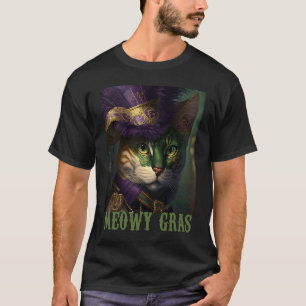 Mardi Gras Maskenkatze T-Shirt