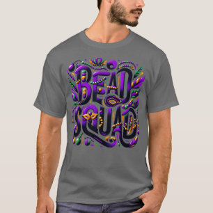 Mardi Gras Maskerade Maske Perlen Umzug Frauen Män T-Shirt