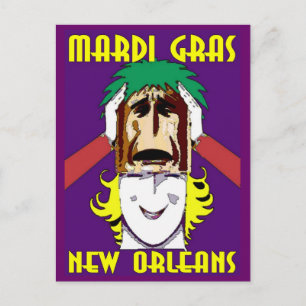 Mardi Gras Masking Postkarte
