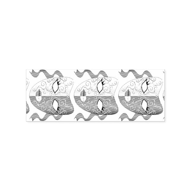 Mardi Gras MaskThunder_Cove Gummistempel (Prägung)