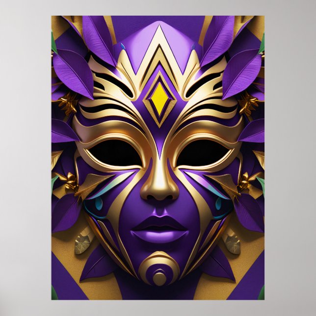 Mardi Gras Masque 1 Poster Carnival Spirit (Devant)