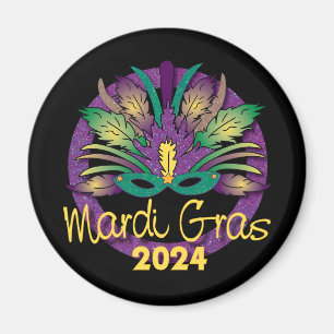 Mardi Gras Masque Magnet - 2024