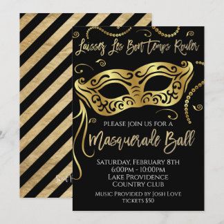 Mardi Gras Masquerade Ball Invitation