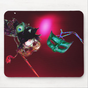 MARDI GRAS MASQUERADE burgunderrot Mousepad
