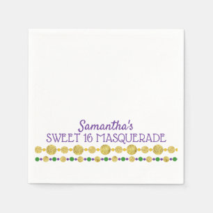 Mardi Gras   Masquerade Carnival Serviette