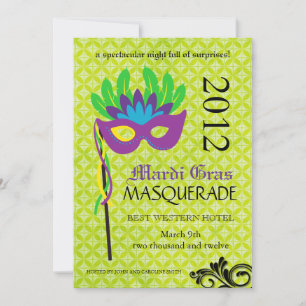 Mardi Gras Masquerade Einladung