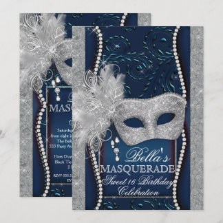 Mardi Gras Masquerade Geburtstagsparty Einladung