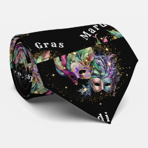 Mardi Gras Masquerade Mask Neck Tie Krawatte
