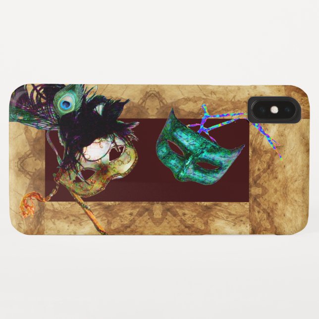 MARDI GRAS MASQUERADE MASKS-Perchment Case-Mate iPhone Hülle (Rückseite (Horizontal))