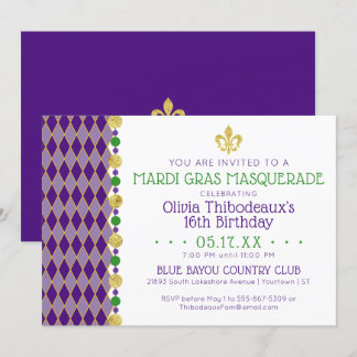 Mardi Gras | Masquerade Party Einladung