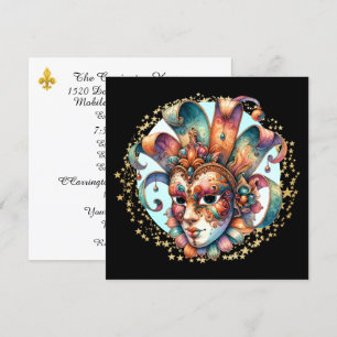 Mardi Gras Masquerade Party Einladung