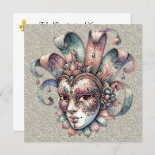 Mardi Gras Masquerade Party Einladung