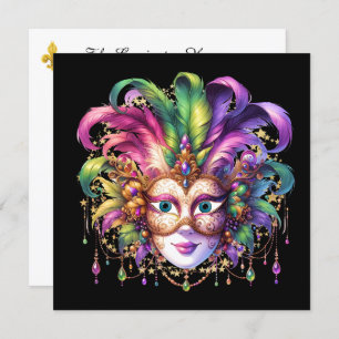 Mardi Gras Masquerade Party Invitation
