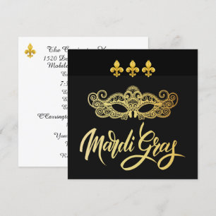 Mardi Gras Masquerade Party Invitation