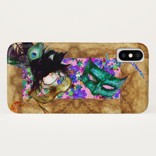 MARDI GRAS MASQUERADE Perchetti Case-Mate iPhone Hülle (Rückseite (Horizontal))