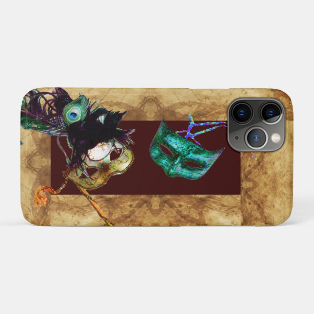 MARDI GRAS MASQUERADE Perchment Case-Mate iPhone Hülle (Rückseite (Horizontal))