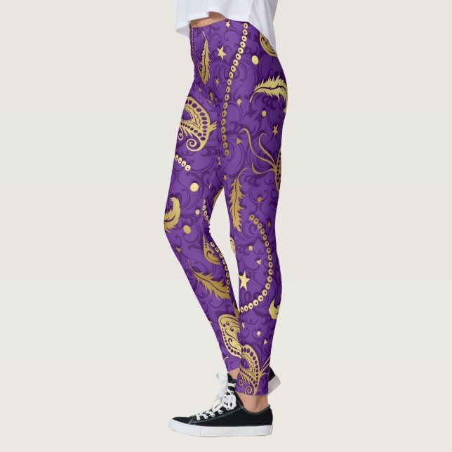 Mardi Gras Masquerade Pop Mode Leggings (Links)