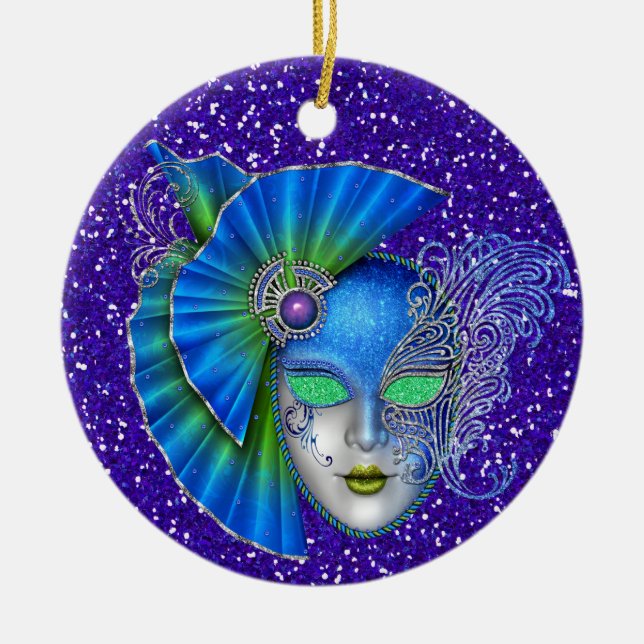 Mardi Gras - Masquerade - SRF Keramik Ornament (Vorne)