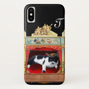 MARDI GRAS MASQUERADE THEATER CAT Monogramm iPhone X Hülle