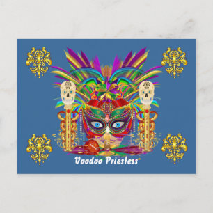 Mardi Gras Mojo Priestess View Notes Bitte Einladungspostkarte