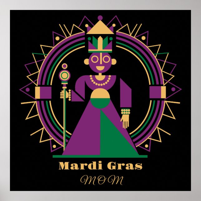 Mardi Gras Mom 2026 Queen Poster (Vorne)