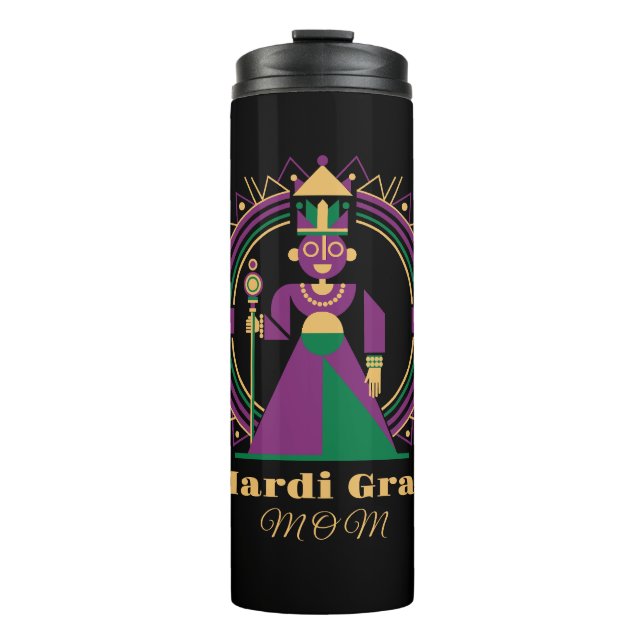 Mardi Gras Mom 2026 Queen Thermosbecher (Vorderseite)