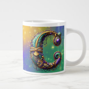 Mardi Gras Monogram Initial C Jumbo-Tasse