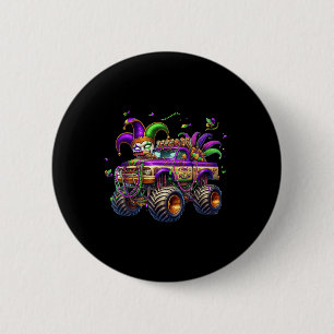 Mardi Gras Monster Truck Kinder Kleinkinder New Or Button