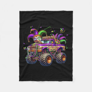 Mardi Gras Monster Truck Kinder Kleinkinder New Or Fleecedecke