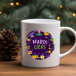 Mardi Gras Mug pour fêter le festival Facemask