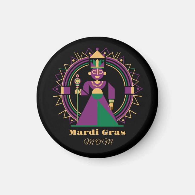 Mardi Gras Mutter 2026 Königin Magnet (Vorne)