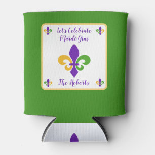 Mardi Gras NAME Grün Gold Lila Fleur de Lis Dosenkühler