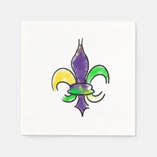 Mardi Gras Napkin Serviette
