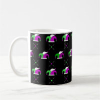 Mardi Gras Narrenhut Muster Tasse