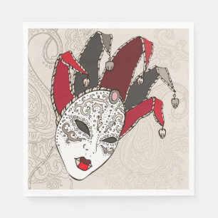 Mardi Gras Narrenmaske Venetianischer Karneval Serviette