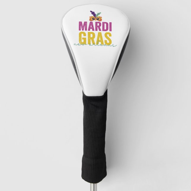 Mardi Gras New Orleans 2024 Karneval Geschenk Golf Headcover (Vorderseite)