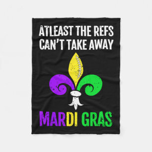 Mardi Gras New Orleans Funny Footbyll Geschenk Fleecedecke