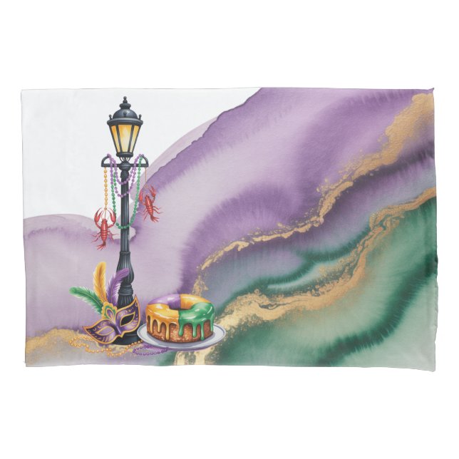 Mardi Gras New Orleans Illustration Kissenbezug (Vorderseite)