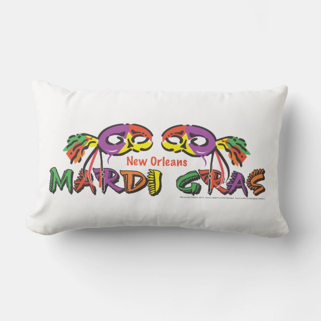 Mardi Gras New Orleans Lendenkissen (Vorderseite)