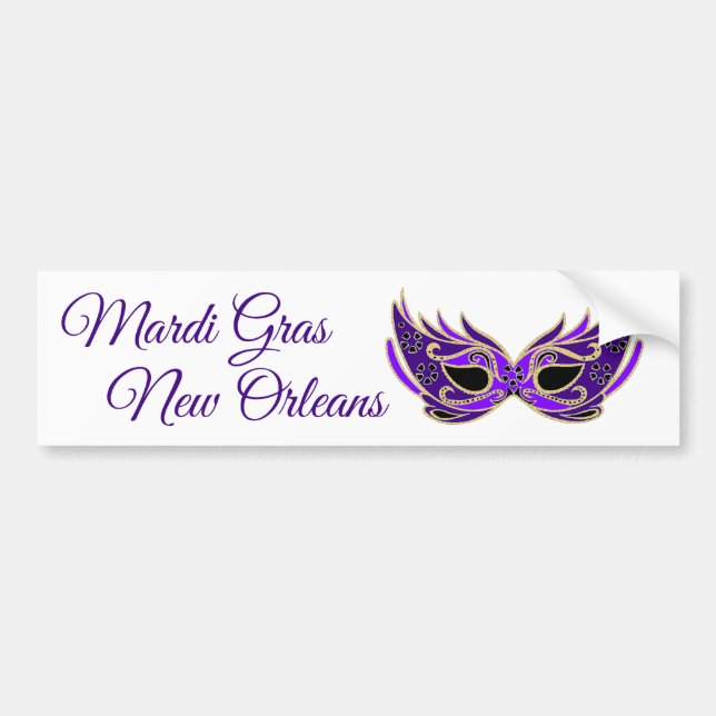 Mardi Gras New Orleans Mask Autoaufkleber (Vorne)