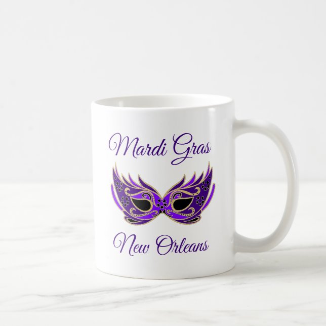 Mardi Gras New Orleans Mask Kaffeetasse (Rechts)
