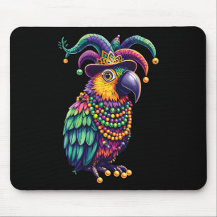 Mardi Gras Niedlich Parrot Maske Kostümoutfit Frau Mousepad