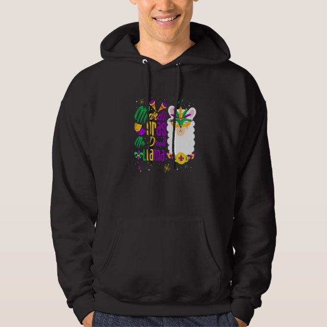 Mardi Gras No Prob Llama Funny Mardi Gras Carnival Hoodie (Vorderseite)
