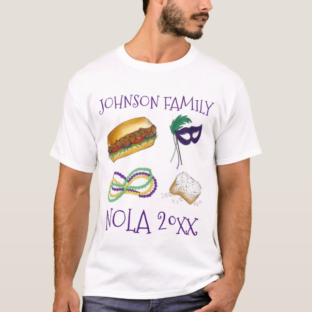 Mardi Gras NOLA Frische Pasta machen T-Shirt (Vorderseite)